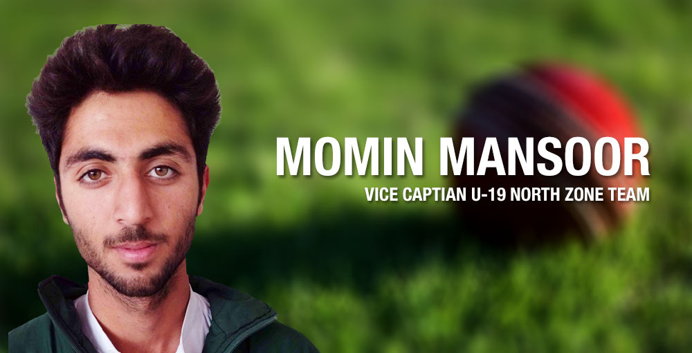 Momin Mansoor selected as Vice-captain of Under-19 North Zone team