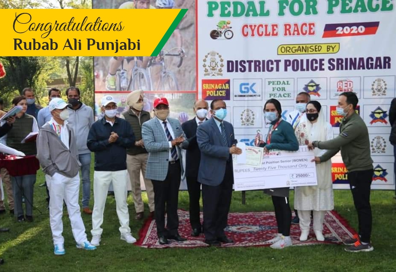 Rubab Ali Punjabi wins ‘Pedal for Peace’ cycle race