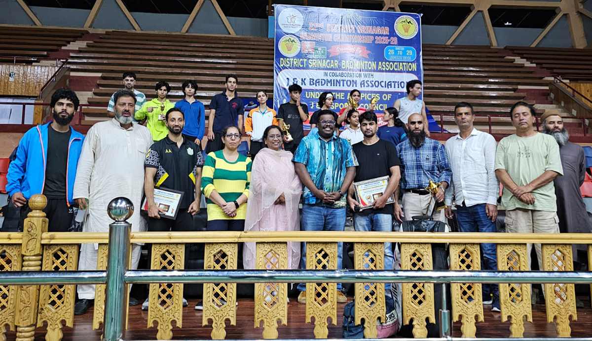 DPS Srinagar Shuttlers Dominate District Badminton Tournament with 8 Medals