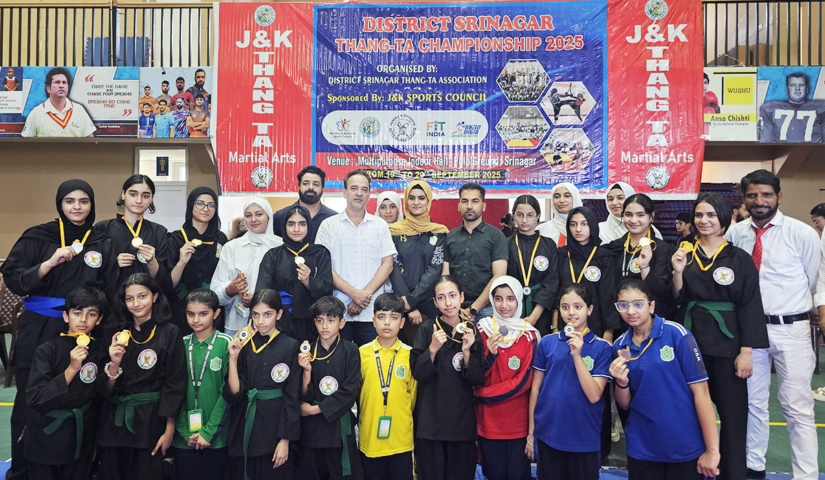 Delhi Public School Srinagar Dominates District Thang Ta Championship with 16-Medal Victory