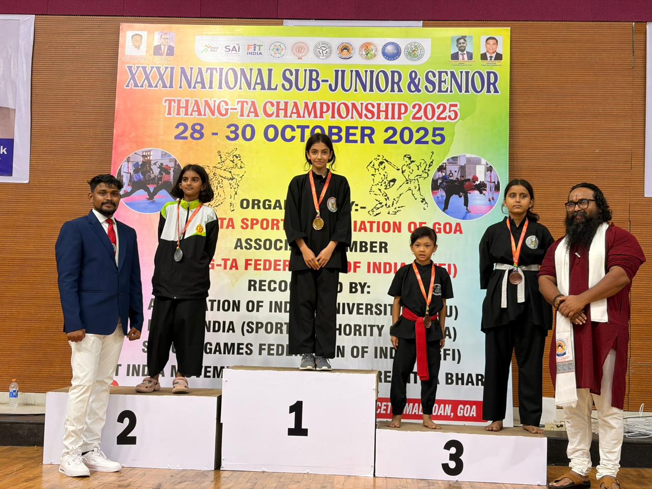 DPS Srinagar Shines at the 31st National Thang Ta Championship 2025 with 1 Gold, 2 Silver, and 1 Bronze